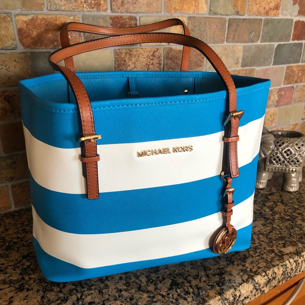 Michael Kors Jetset Striped Tote